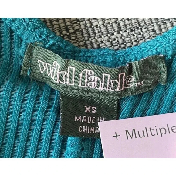 Lot: Wild Fable Green Ribbed Bodysuit Size XS + A New Day Black Tank S Both NWT - Picture 4 of 5